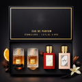Coffret de parfums pour femme 4 x 30 ml – Eau de parfum de luxe, notes orientales gourmandes, idée cadeau raffinée