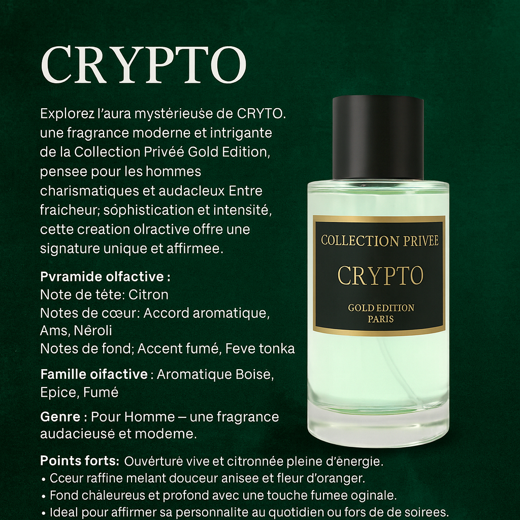 CRYPTO 50ml Eau De Parfum Pour Homme